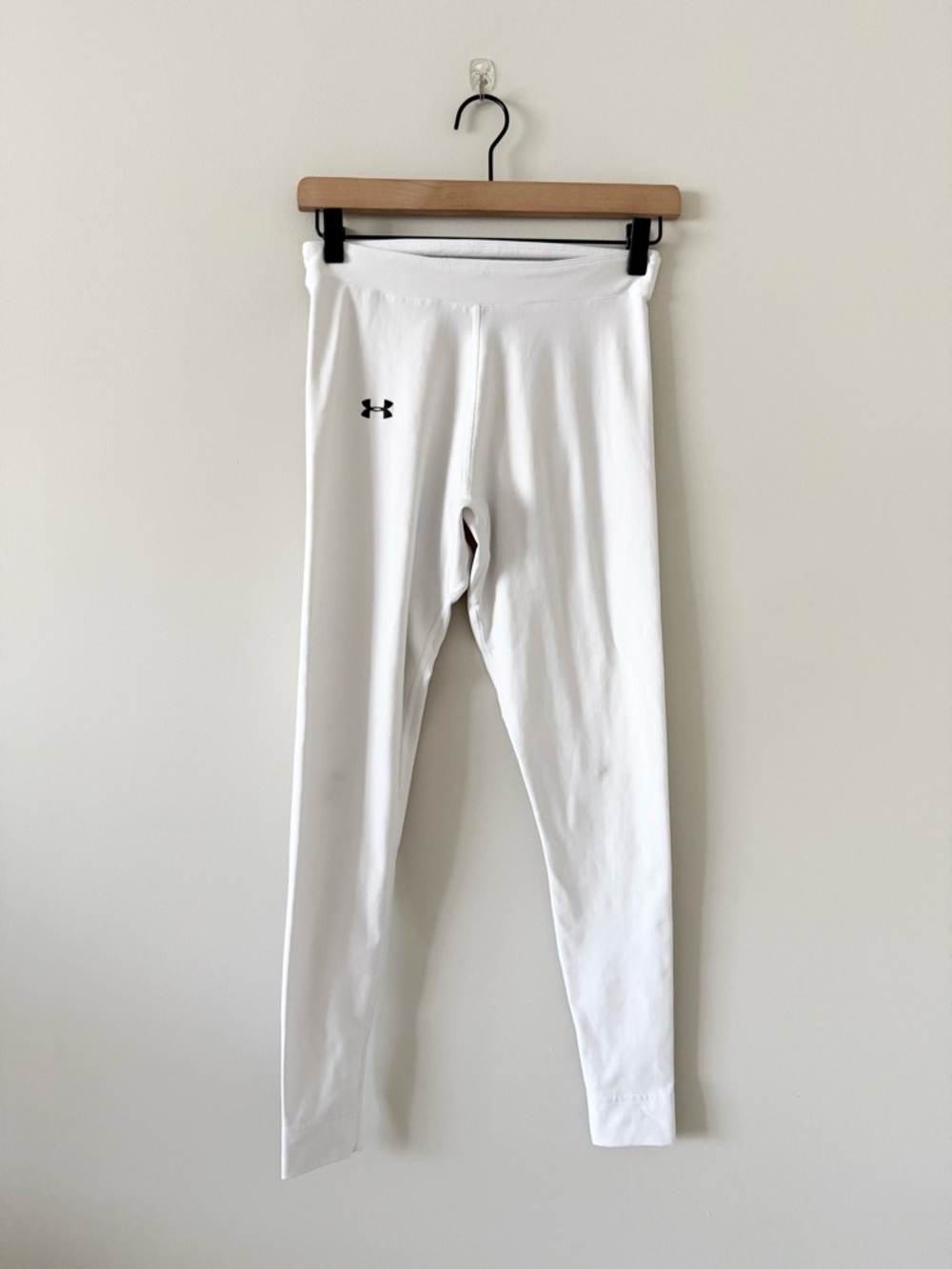 Under Armour Coldgear Compression Leggings in White Size M